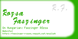 rozsa faszinger business card